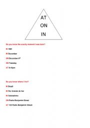 English Worksheet: Prepositions