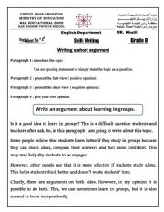 writing argumentative essay