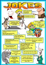 English Worksheet: JOKES (ROLL PLAYING)