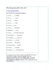 English Worksheet: PREPOSITIONS OF PLACE