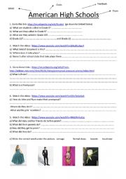 English Worksheet: US highschools webquest