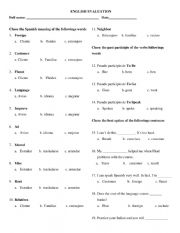 English Worksheet: Evaluation Present Perfect