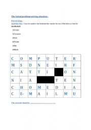 English Worksheet: parts of computer