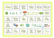 English Worksheet: Can I boardgame