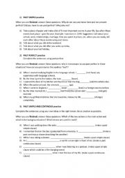 Tense review exercises - Circuit Traning