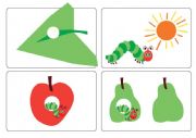 English Worksheet: Hungry Caterpillar flashcards