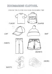 English Worksheet: zoomarine cltothes