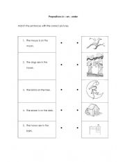 Prepositions of place.