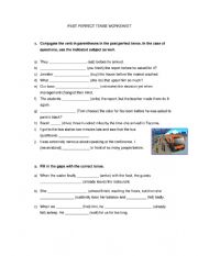 English Worksheet: PAST PERFECT TENSE