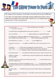 The Eiffel Tower in Paris 13 fun facts about it -Fill in the gaps + keys