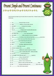 English Worksheet: Present Simple vs Present Continuous
