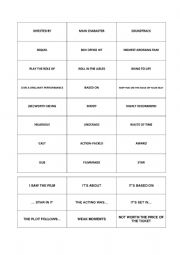 English Worksheet: Movies_ flashcards