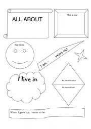 English Worksheet: All About Me