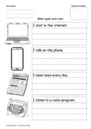 English Worksheet: means of communication