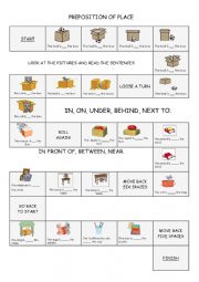English Worksheet: Game board