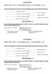 English Worksheet: quantifiers and exclamations