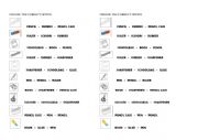 English Worksheet: School objects