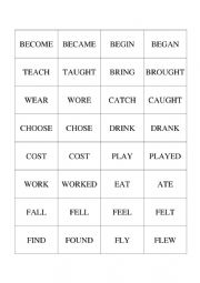 past simple irregular verbs_memory game