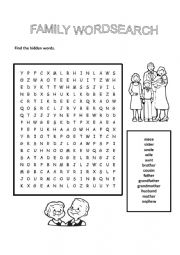 Family wordsearch