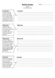 English Worksheet: describing a place, city, country