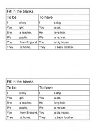 English Worksheet: To Be and To Have Review