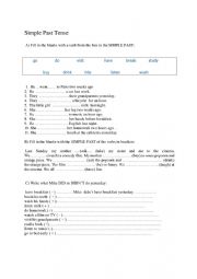 English Worksheet: SIMPLE PAST TENSE