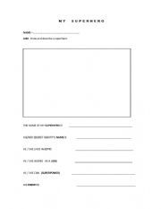 English Worksheet: my hero