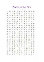 English Worksheet: Places in the city