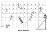English Worksheet: Snakes and Ladders | Fun Game