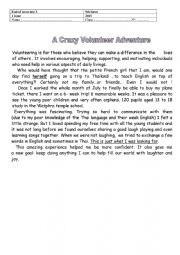 English Worksheet: 9th form end of term test n3
