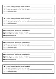 English Worksheet: 1st conditional