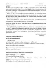 English Worksheet: Reading comprehension