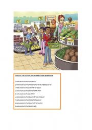English Worksheet: prices at a supermarket