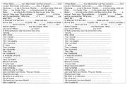 English Worksheet: verb to be activities