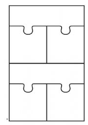 3 way puzzle piece blank