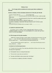 English Worksheet: Making a career