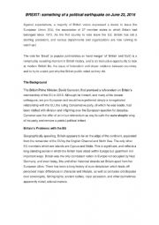 English Worksheet: brexit