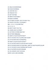 English Worksheet: SPEAKING ACTIVITY GREETINGS 