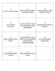 English Worksheet: GAME (ADAPTABLE)