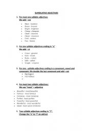 English Worksheet: SUPERLATIVES