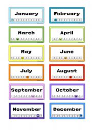 English Worksheet: months 