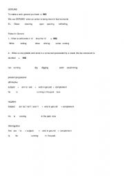 English Worksheet: gerunds