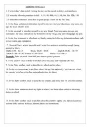 English Worksheet: diagnostic tests 