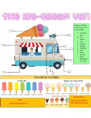 English Worksheet: THE ICE CREAM VAN