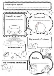 English Worksheet: back to school worksheet portfolio
