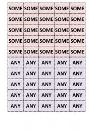 English Worksheet: Some Any