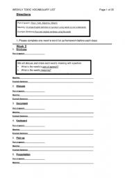 TOEIC Vocabulary Worksheets