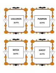 English Worksheet: Halloween Pictionary