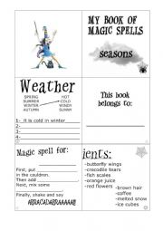 English Worksheet: Winnie in Winter Book of spells 