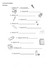 English Worksheet: what is it?